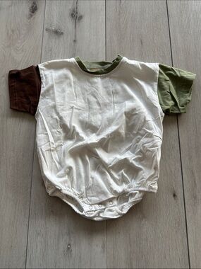 Little Joy Co. Onesie White/Green/Brown 12-18 Month NWT IN PACKAGE